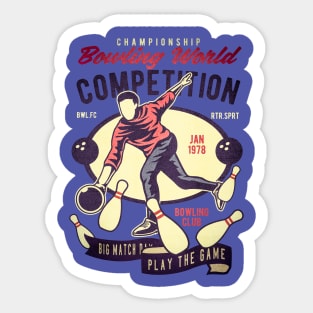 Bowling World Competition big match Sticker